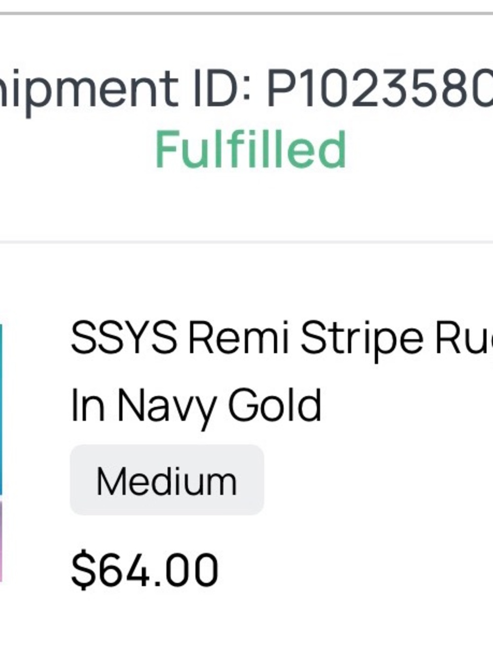 SSYS Remi Stripe Rugby Dress
In Navy Gold - Picture 2 of 3
